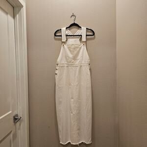 Xian Women's Off White Maxi Overall Dress Size Small